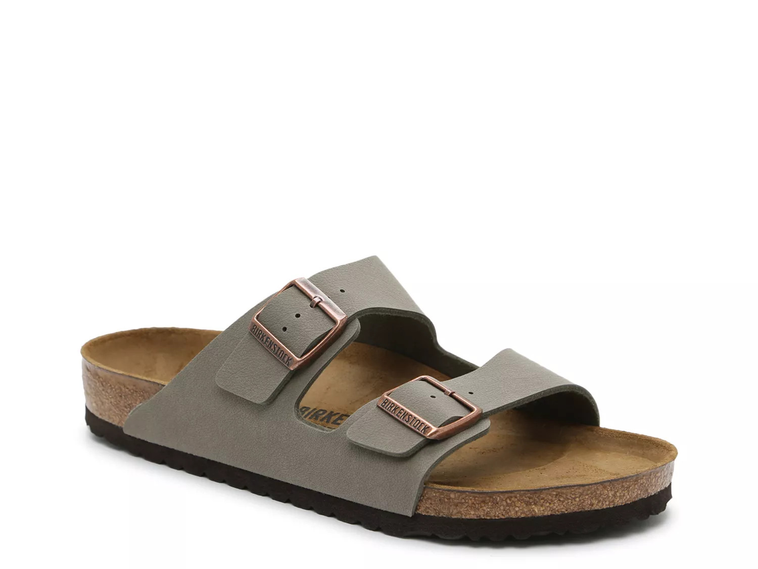 Birkenstock Wide Width Arizona Slide Sandal | Men's | Taupe | Size EU 41 / US Mens 8-8.5 / Womens 10-10.5 | Sandals | Footbed | DSW