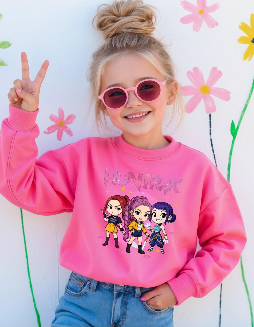 Kpop Demon Hunter Shirt for Kids, Huntrix Graphic Tee, Trendy Anime Sweatshirt, Cool Kpop Shirt, ... | Etsy (US)