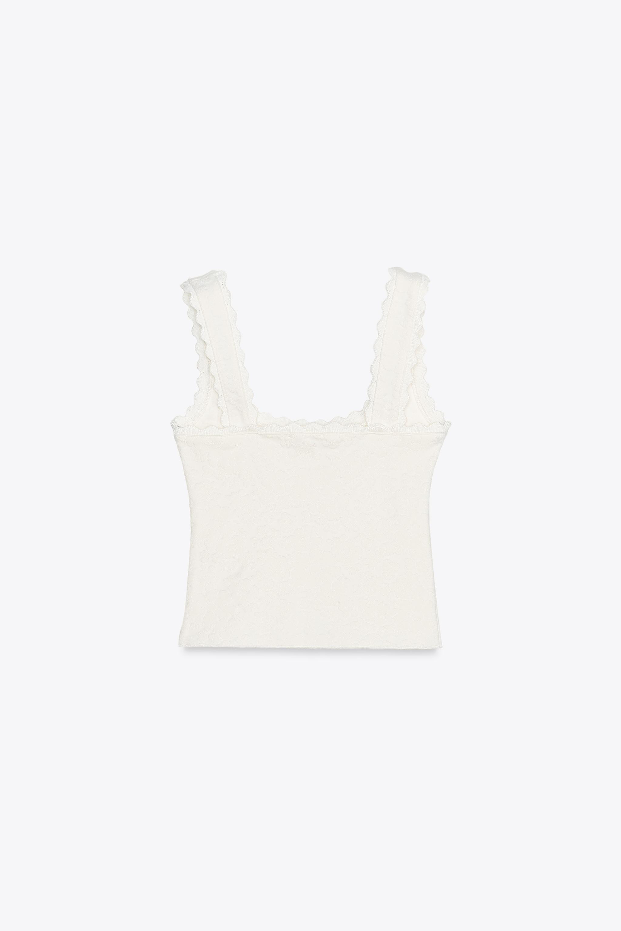 STRETCH JACQUARD TOP | Zara US