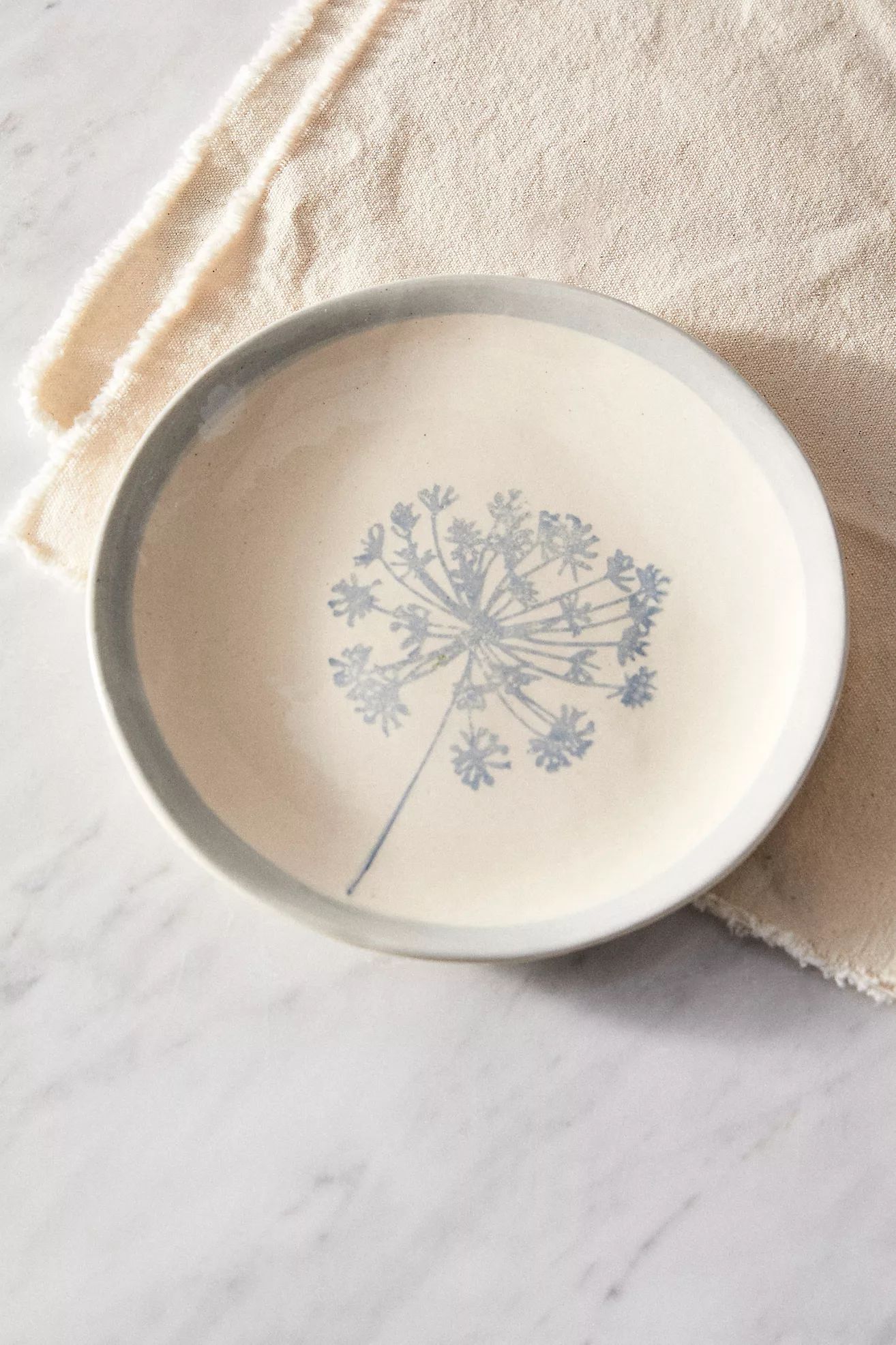 Floral Dessert Plate, Blues | Anthropologie (US)