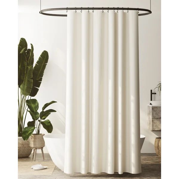 Jarmon Solid Color Recycled Cotton Shower Curtain Liner | Wayfair North America