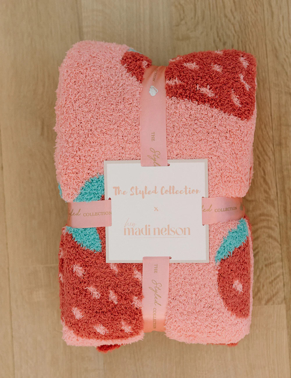 TSC x Madi Nelson: Strawberries Buttery Blanket | The Styled Collection
