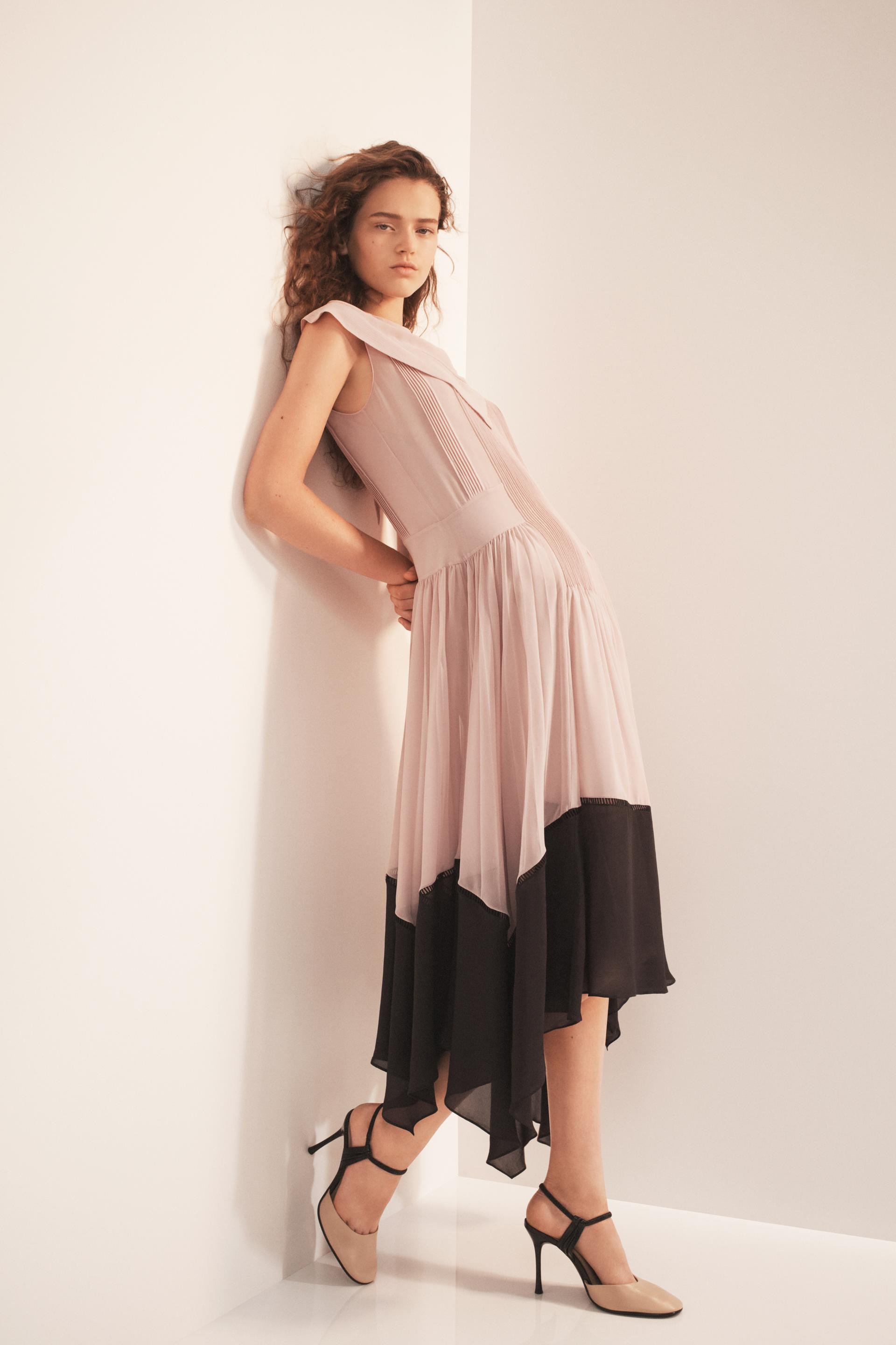 Zara - Pleated Dress - The Item - Pale Pink - Xl - Woman | Zara US