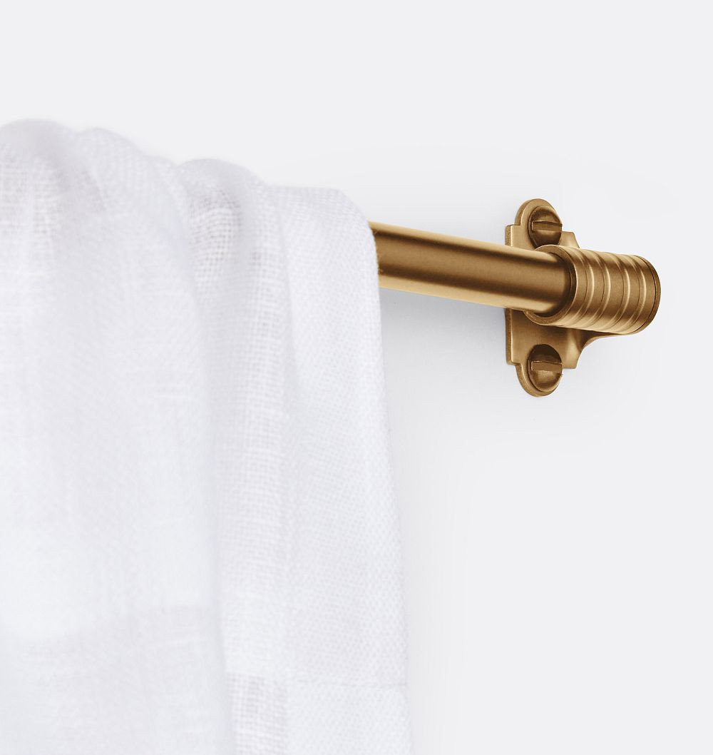 Outside-Mount Cafe Set, Heritage Brass | Rejuvenation