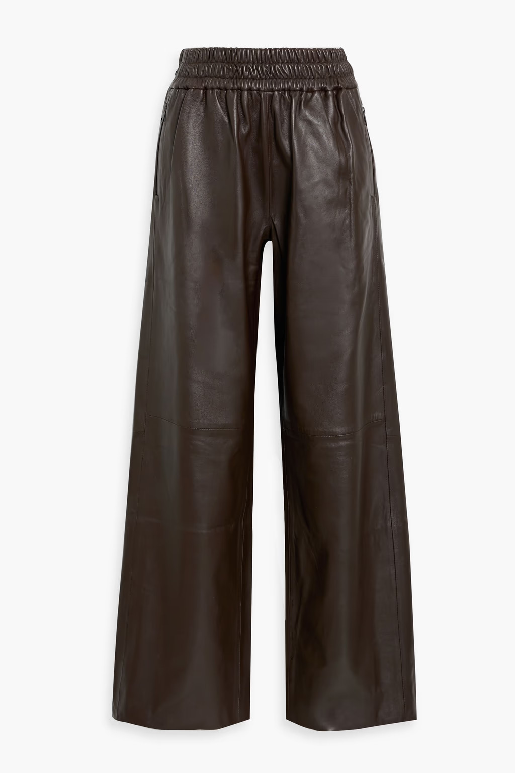 Leather wide-leg pants | The Outnet (APAC)