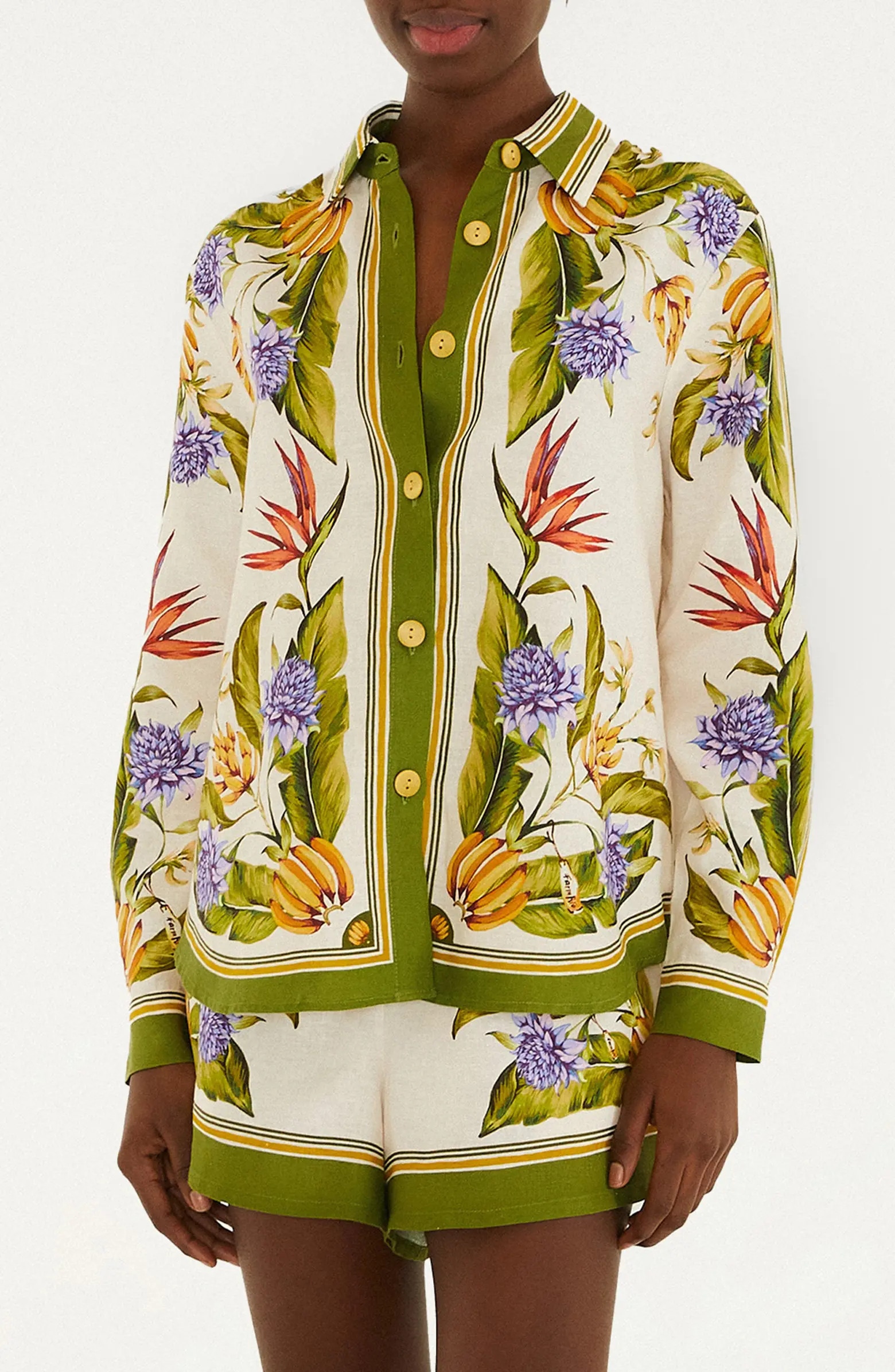 Tropical Scarf Print Button-Up Shirt | Nordstrom