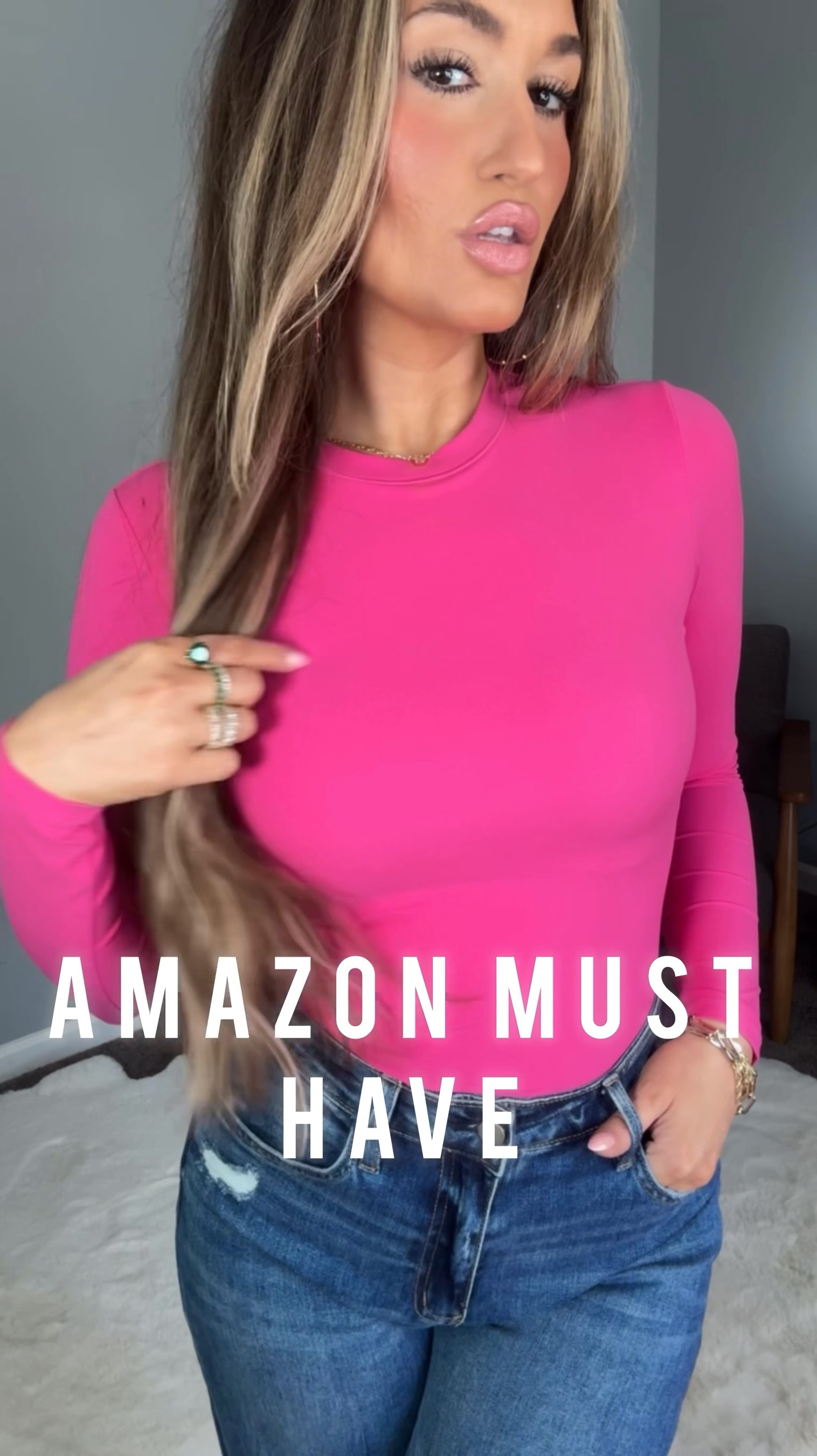 These tops are a MUST! 

You can literally build any outfit around them 

Super flattering and comes in several necklines and colors 

** Size Up one 

I’m wearing Medium



🩷 PROMO CODES:

15% off Melinda Maria Jewelry RACHELR

30% off jeans RACHELR30


Pumiey Amazon bodysuit skims dupe look for less affordable style Amazon must haves pink date night office work ootd casual 

#LTKWatchNow #LTKStyleTip #LTKActive