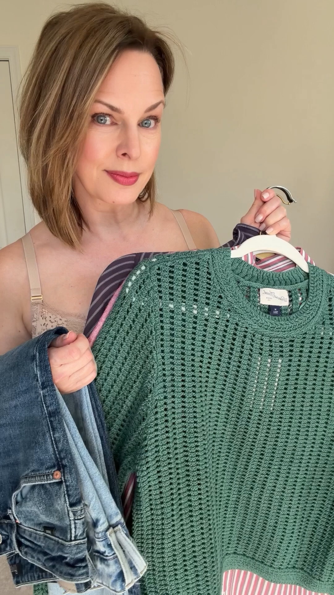 Here’s a few EASY practical everyday outfits to start off your spring-lightweight sweaters and denim-great pieces (stylist approved) and easy on the budget too. 

I’m about 140lbs, wearing a 28 in the Mavi rigid denim, a small in everything else. 

#LTKgrwm #LTKOver40 #LTKootd