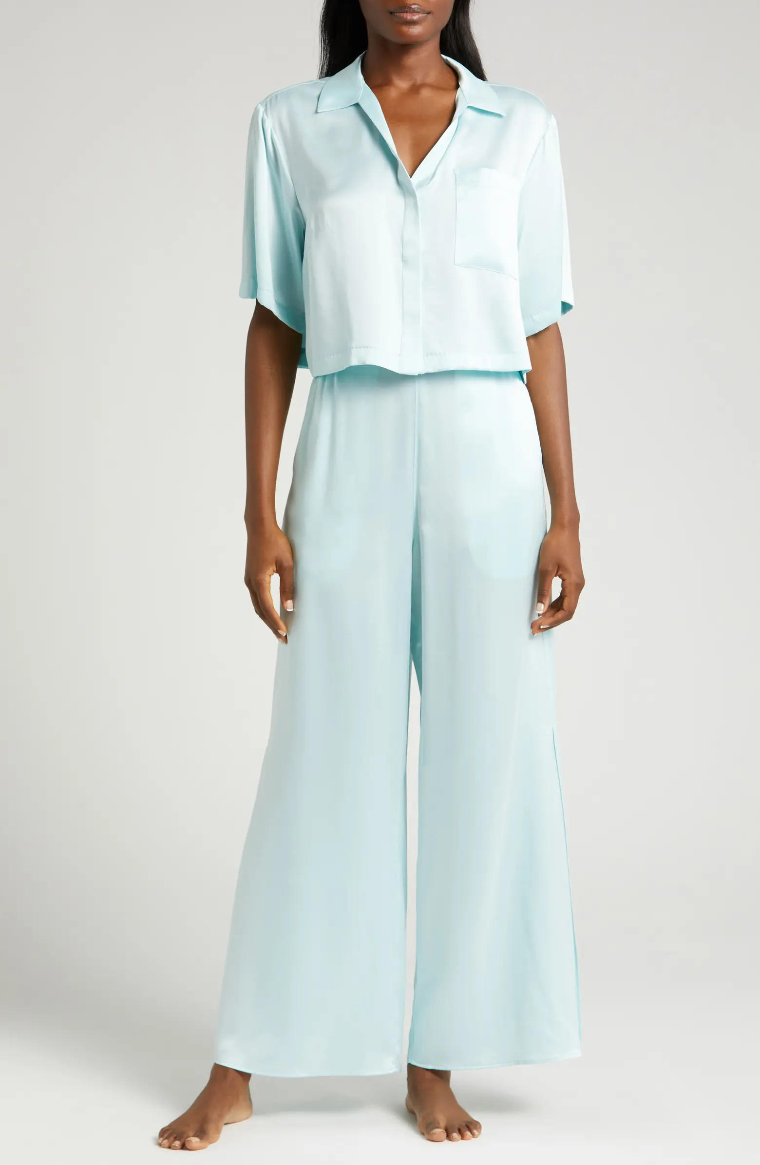 High Waist Washable Silk Pajamas | Nordstrom