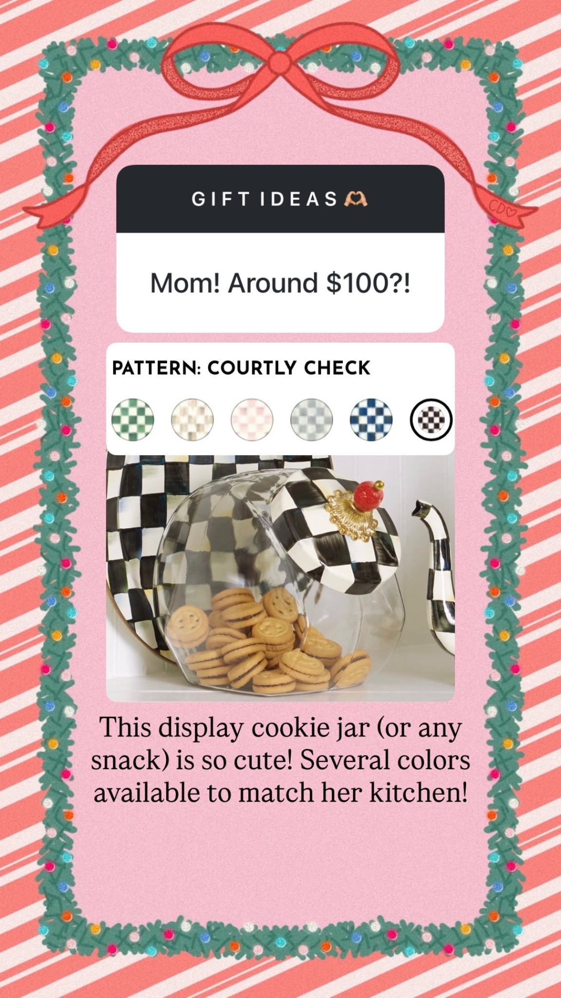Mackenzie Childs check cookie jar 

#LTKHoliday #LTKGiftGuide