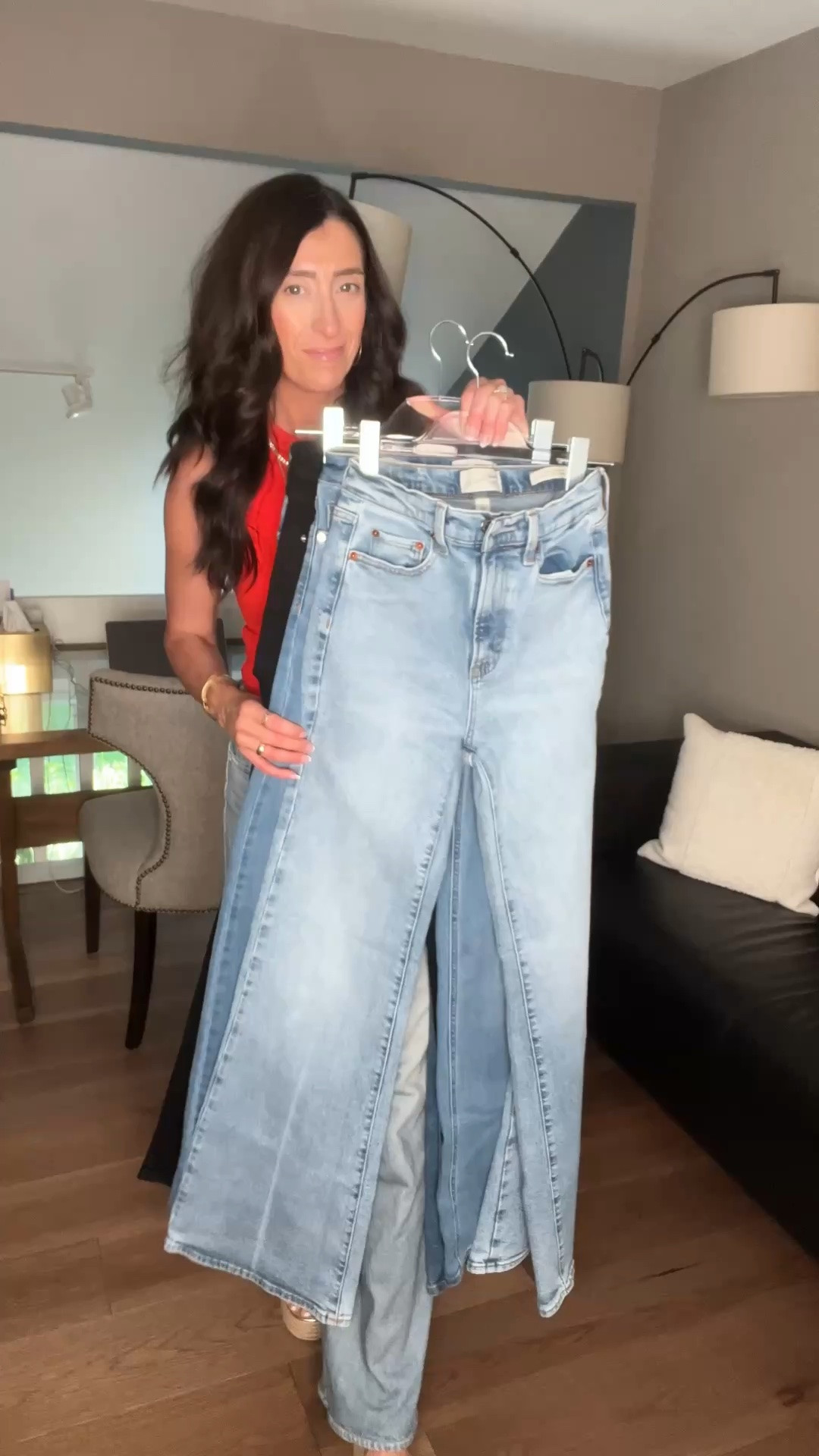These viral target jeans are breaking the Internet! Wide leg and flare styles with regular short and long inseam. Flare style runs through the size. Wide leg runs a tad small. ￼

#LTKOver40 #LTKSeasonal