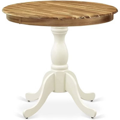 East West Furniture, Antique Modern Kitchen Table - a Round Dining Table Top with Pedestal Base | Target