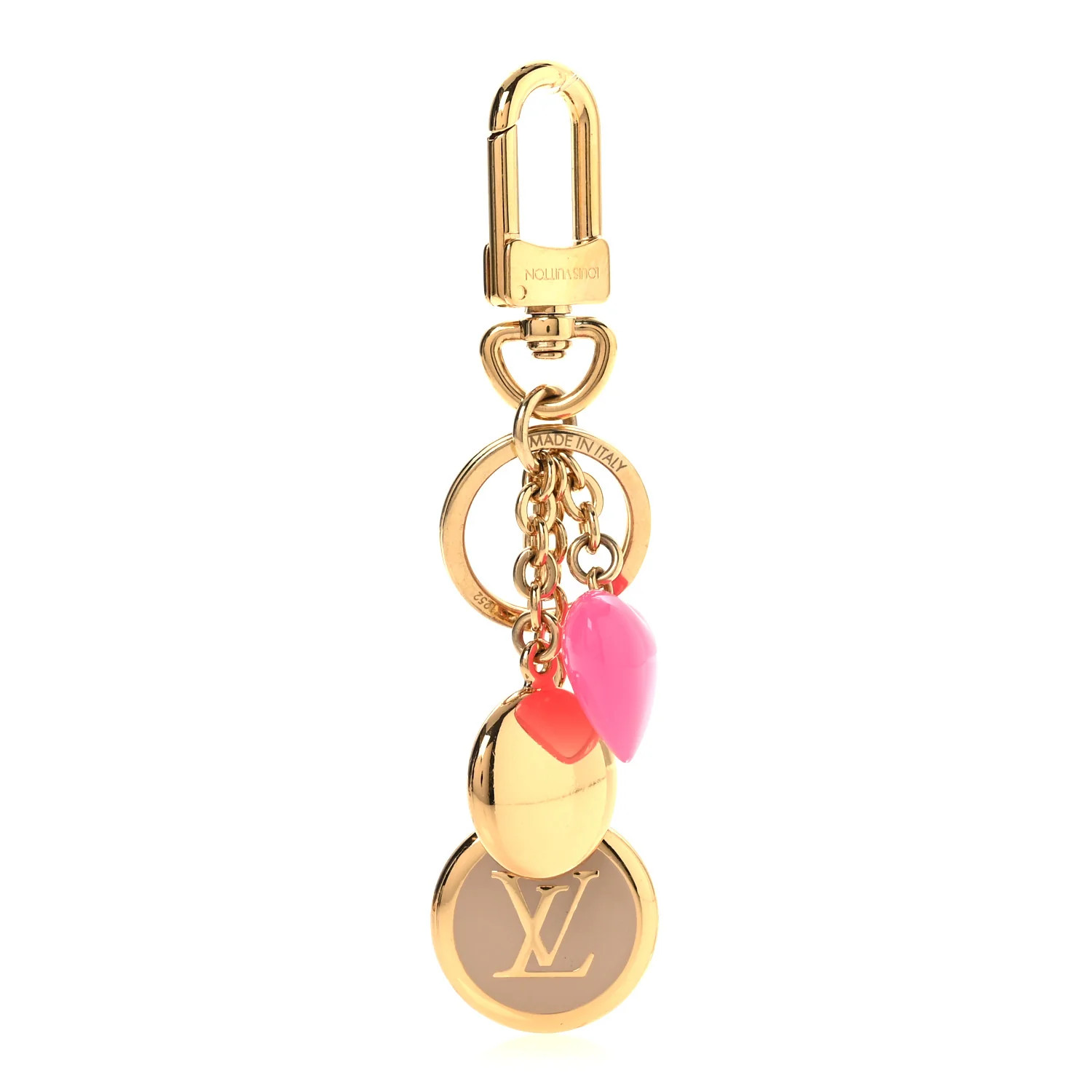 Coeurs Heart Bag Charm Key Holder Pink | FASHIONPHILE (US)