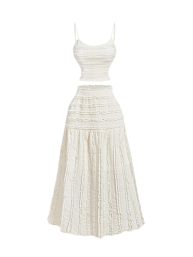 SOLY HUX Women's Summer Camisole and Long Skirts 2 Piece Skirt Set Beach Vacation Outfits | Amazon (US)