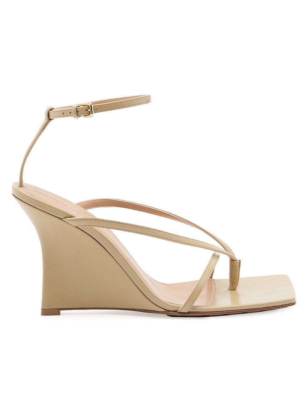 Stretch 90 Leather Wedge-Heel Sandals | Saks Fifth Avenue