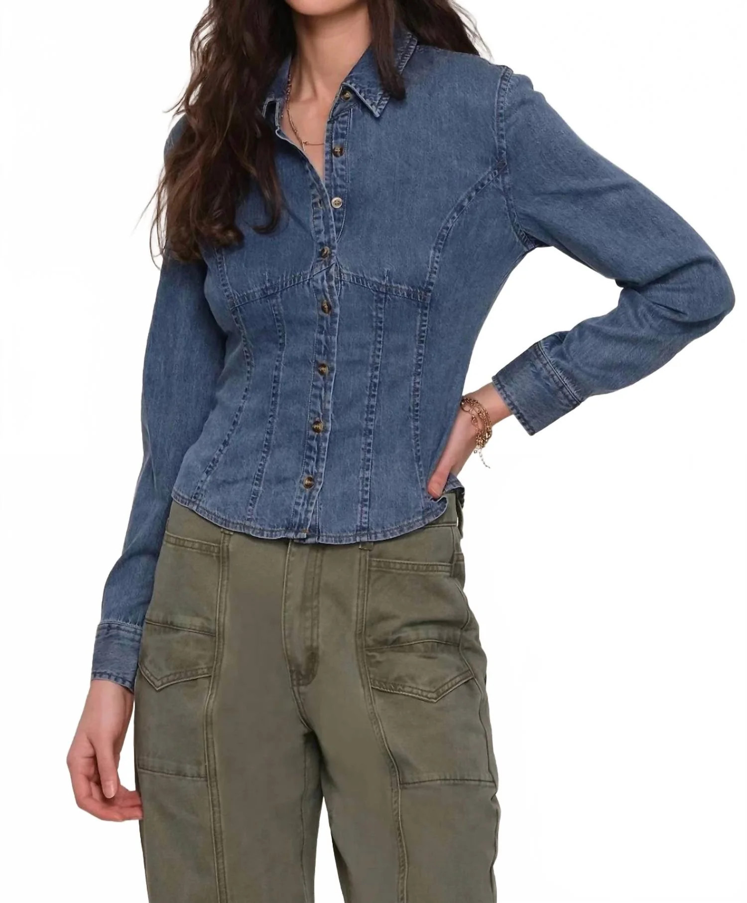 Mitchell Denim Shirt In Blue | Shop Simon