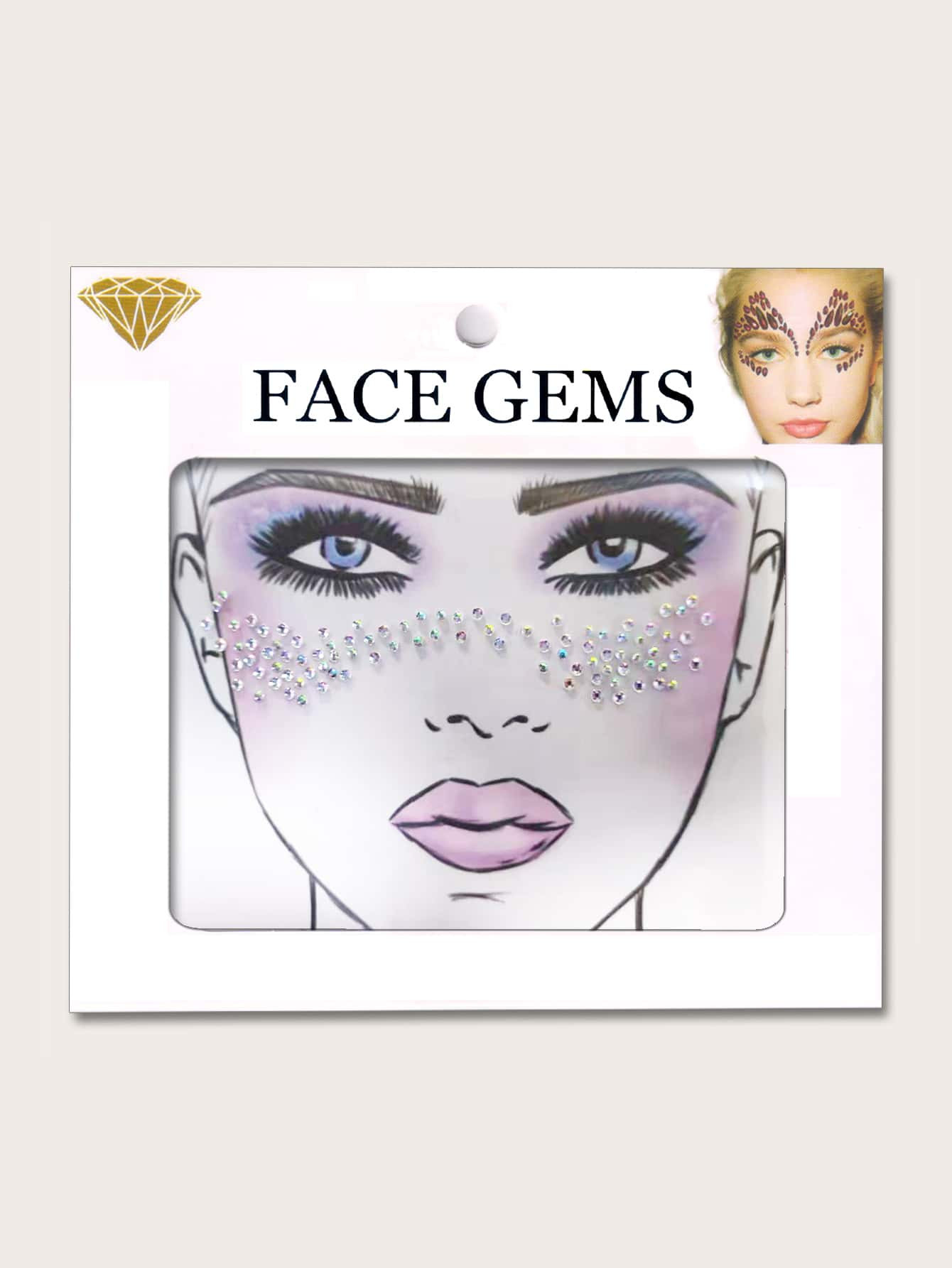 1sheet Rhinestone Eye Tattoo Sticker | SHEIN