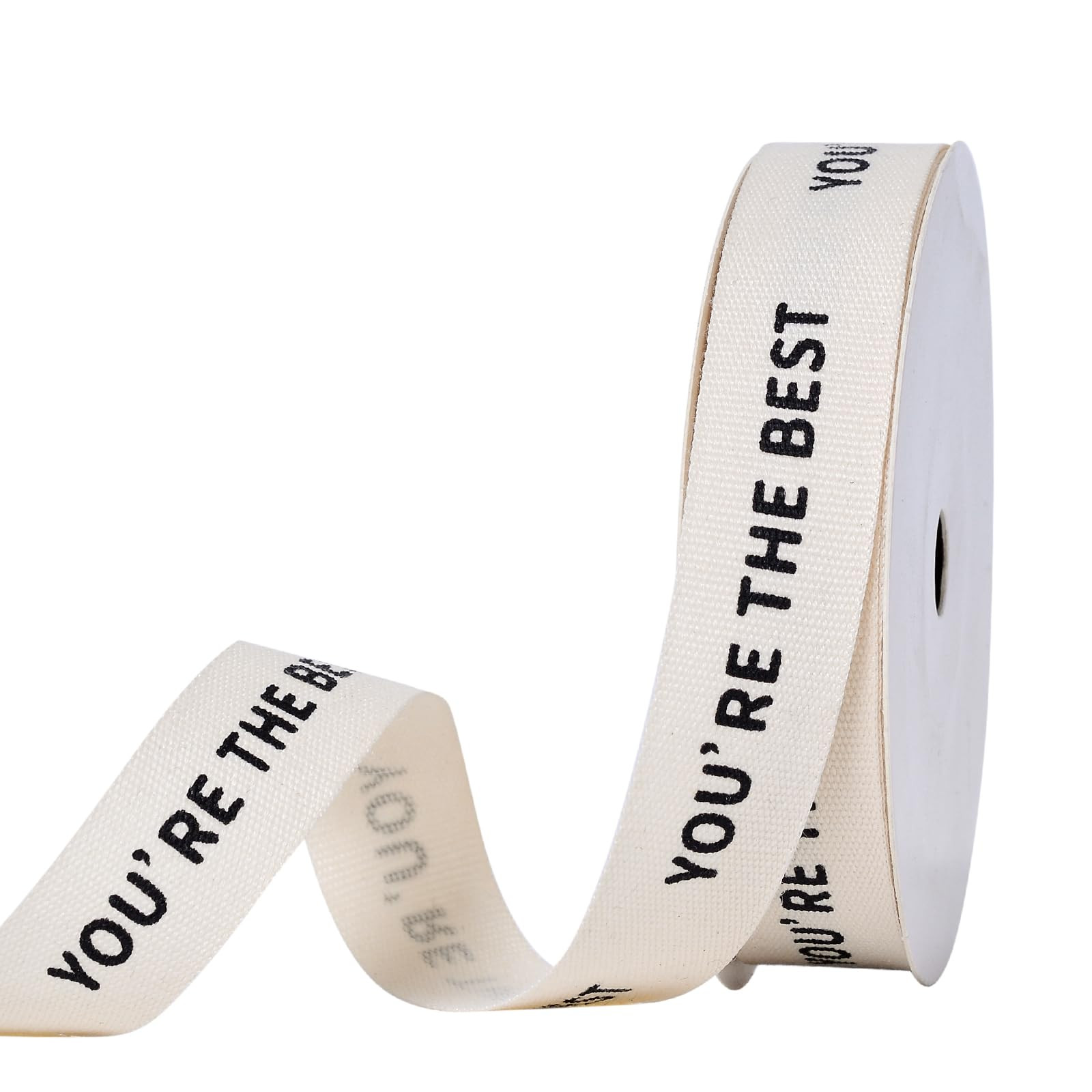 Cotton Custom Teacher Ribbon, 5/8 inch × 10 Yard, Natural Cream Ribbon with You're The Best Prin... | Amazon (US)