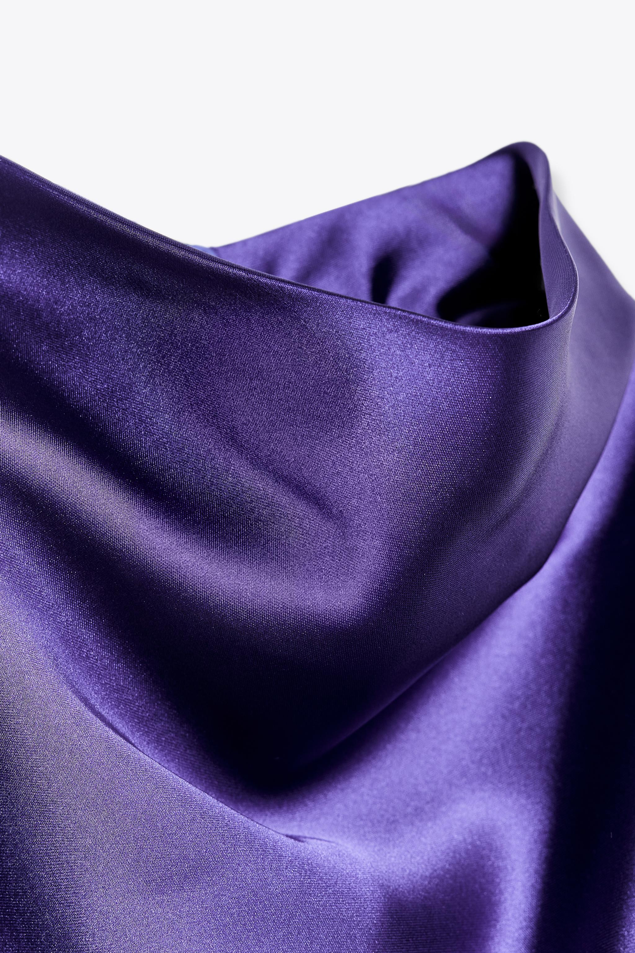 SATIN EFFECT HALTER TOP | Zara US