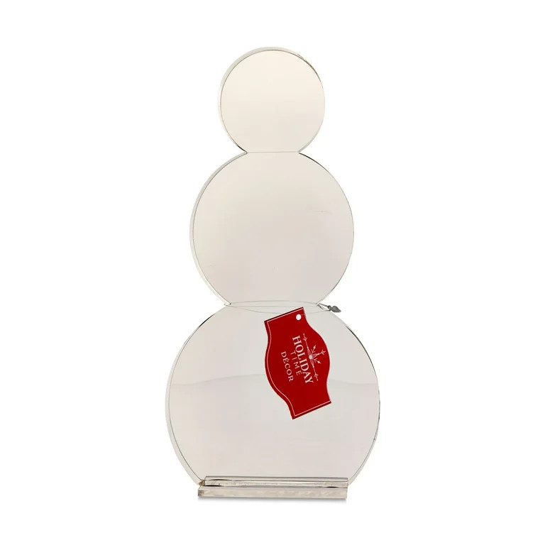 Acrylic Snowman Christmas Tabletop Decoration, Clear, 10&quot;, by Holiday Time | Walmart (US)