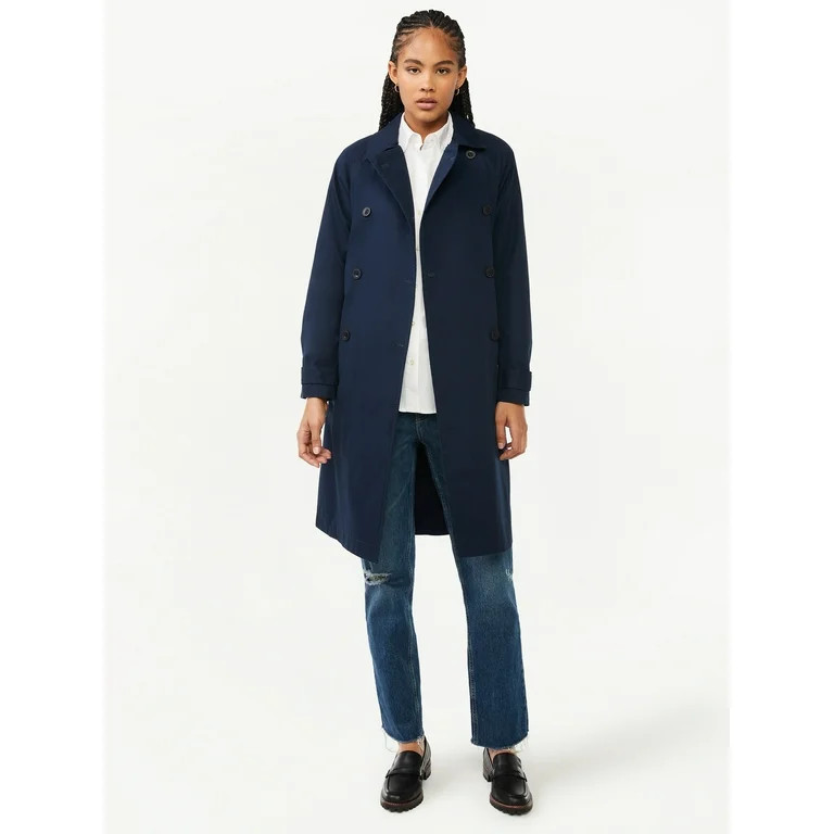 Free Assembly Women's Everyday Soft Trench Coat | Walmart (US)