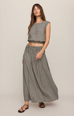 Brooke Gingham Maxi Skirt - Black / Small | Z Supply