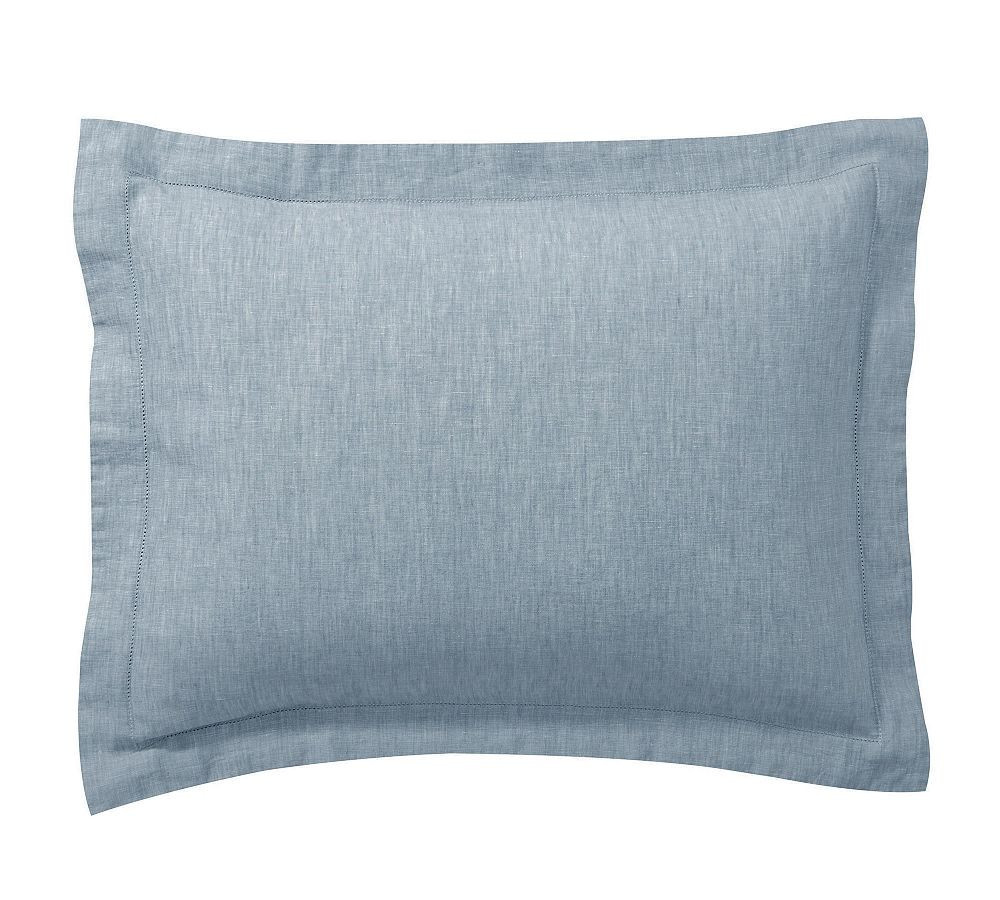 Belgian Flax Linen Sham, Chambray, Standard, Set of 2 | Pottery Barn (US)