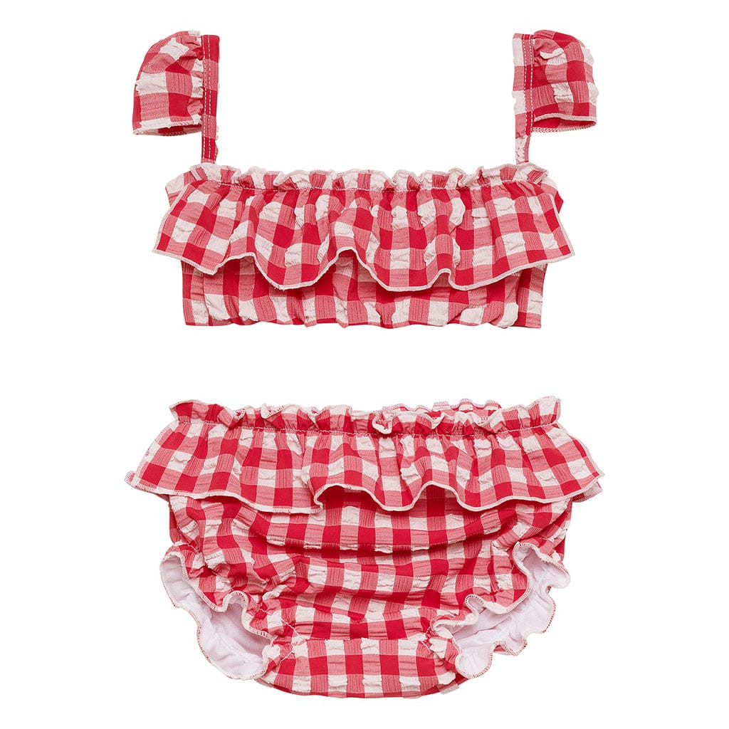 Red Gingham Mini Cabana Bikini Set | Montce