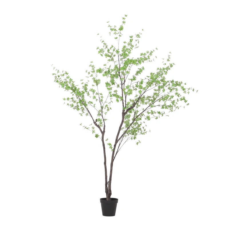 118'' Faux Eucalyptus Tree in Planter | Wayfair North America