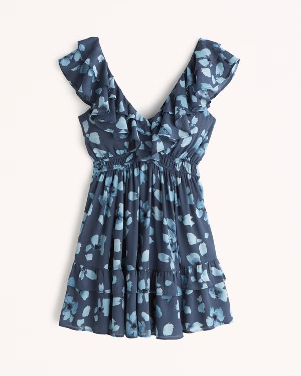 Femme Ruffle Mini Dress | Abercrombie & Fitch (US)