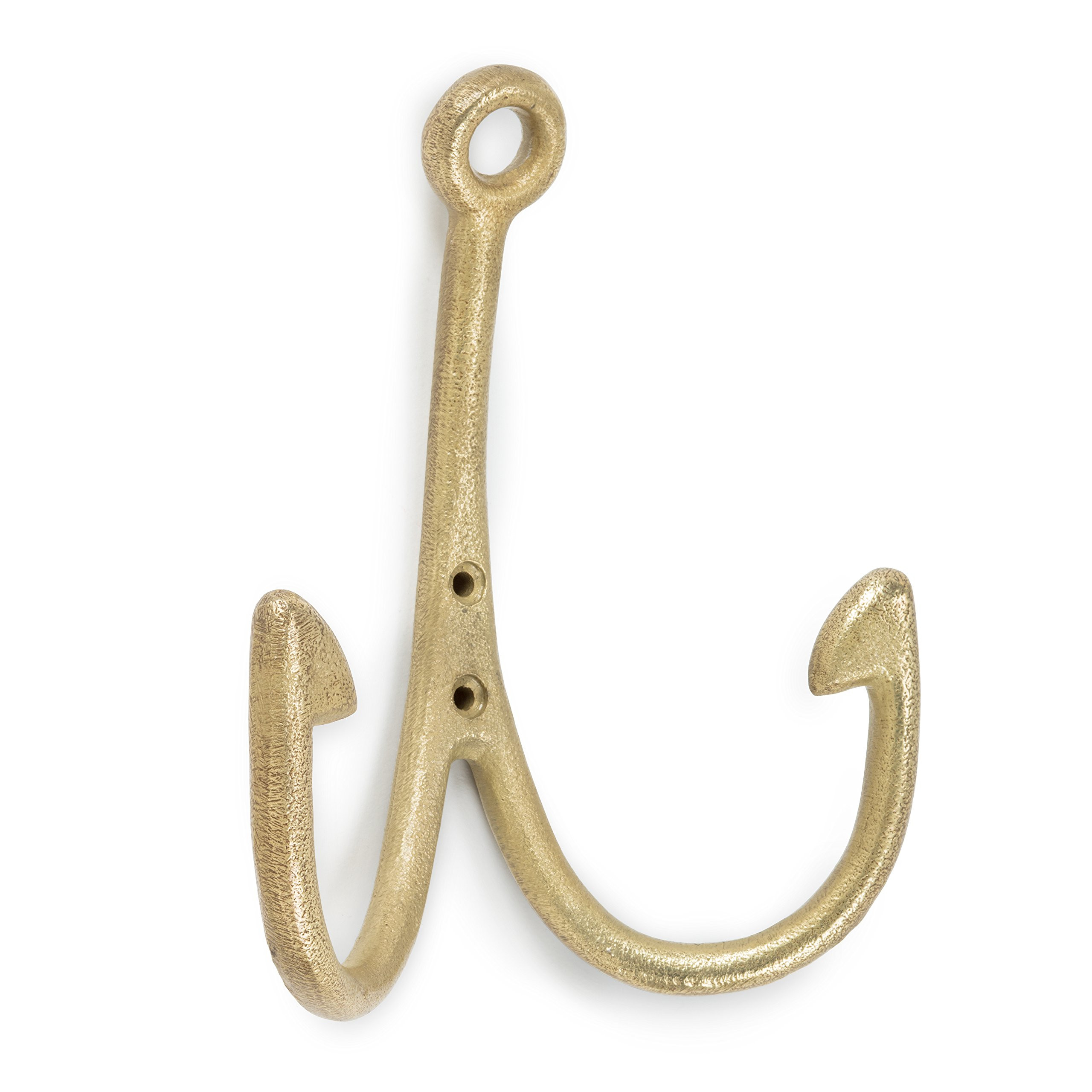 Abbott Collection 92-Barb Fish Double Wall Hook, 6.25 inches H, Antique Gold | Amazon (US)