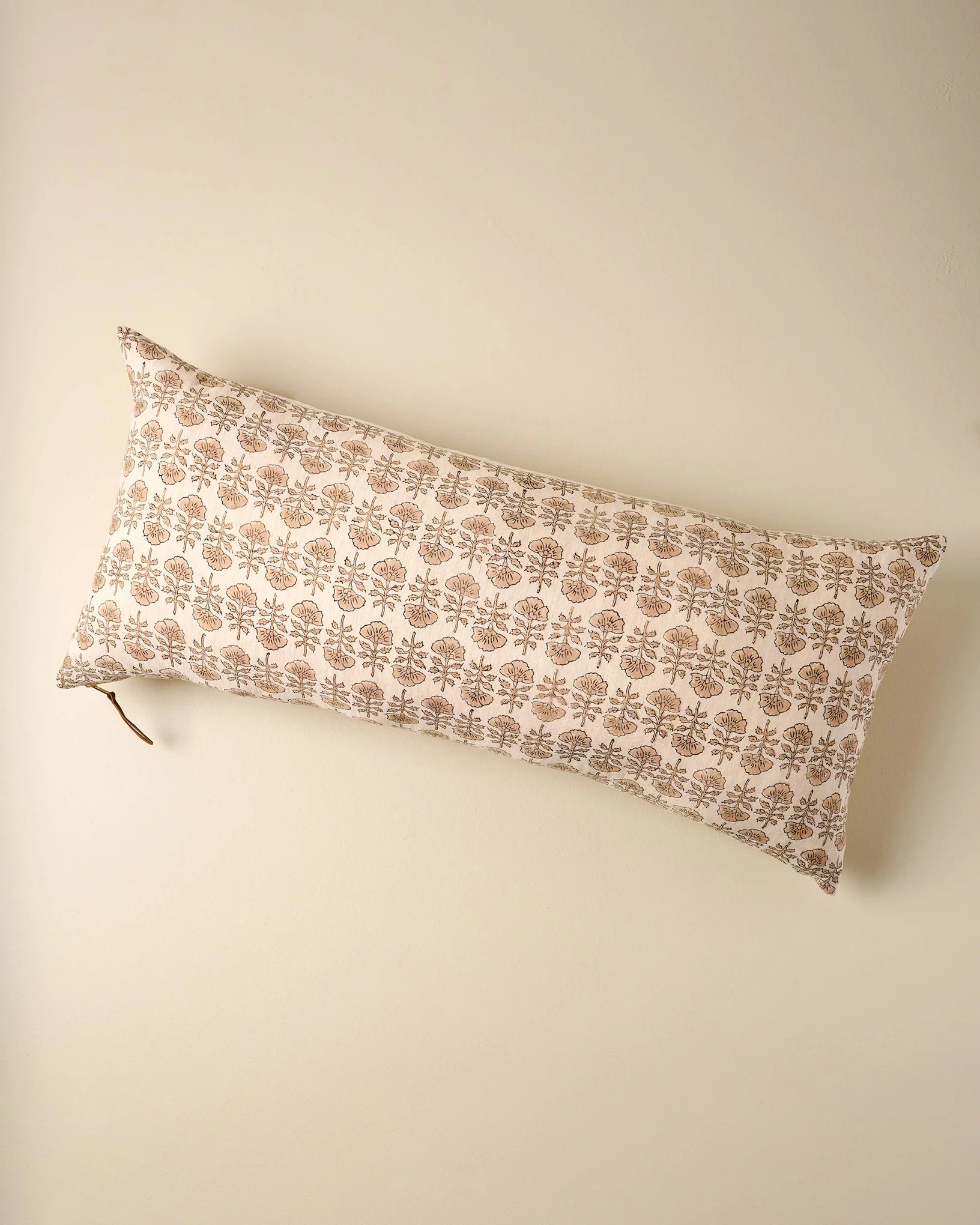 Flora Natural Large Lumbar Pillow | Magnolia