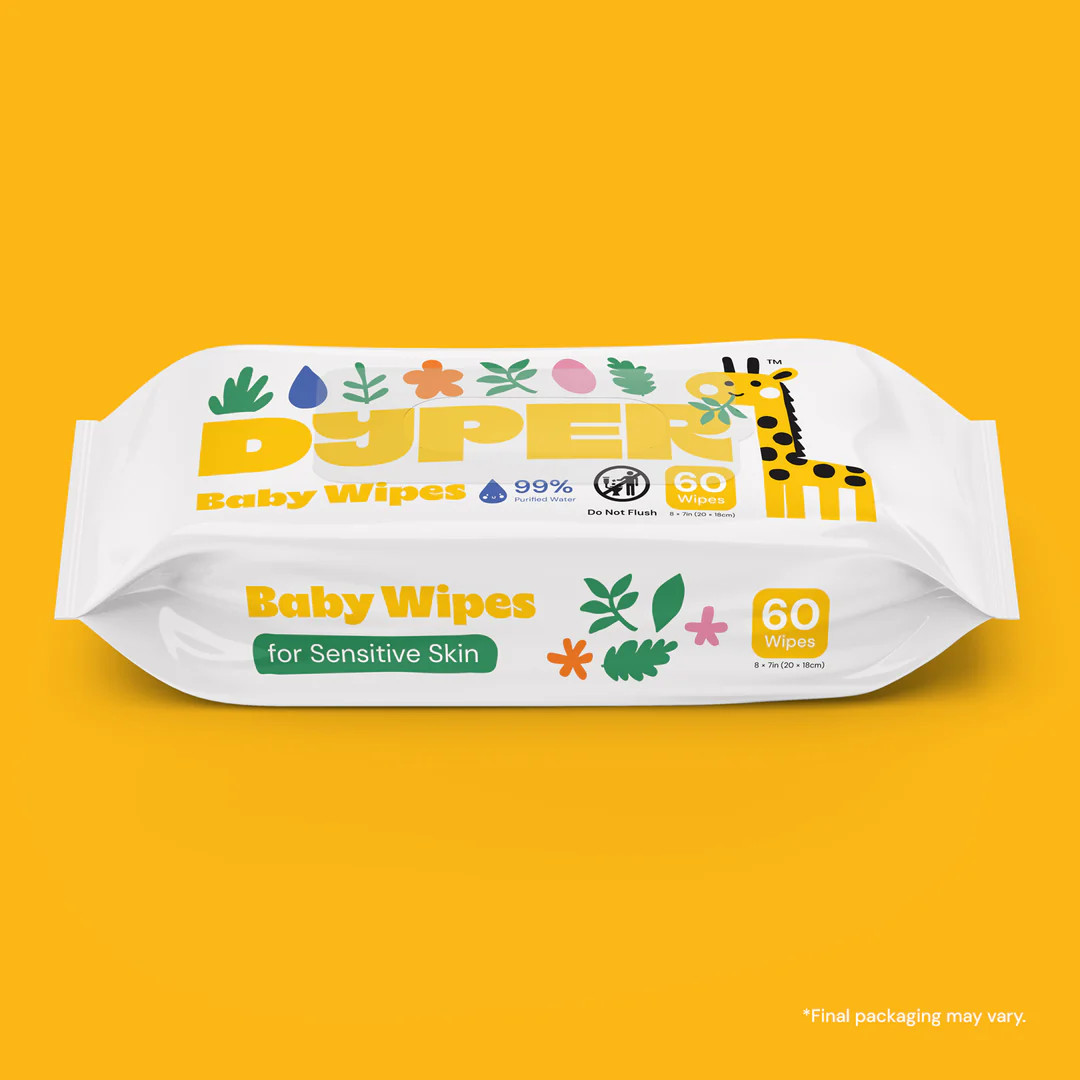 Natural Baby Wipes 99% Water | Hypoallergenic | DYPER | Dyper