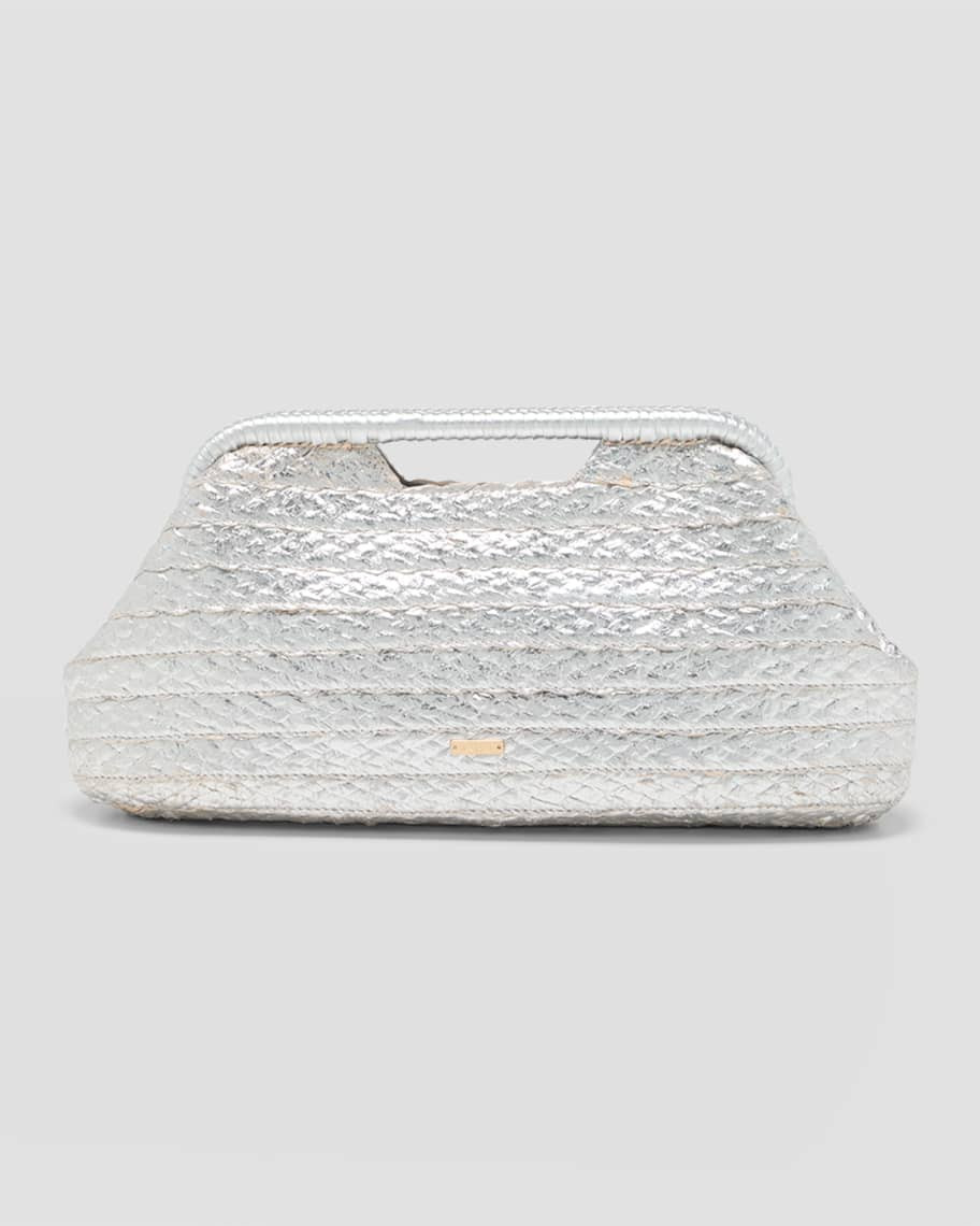 Cult Gaia Aurora Large Metallic Clutch Bag | Neiman Marcus