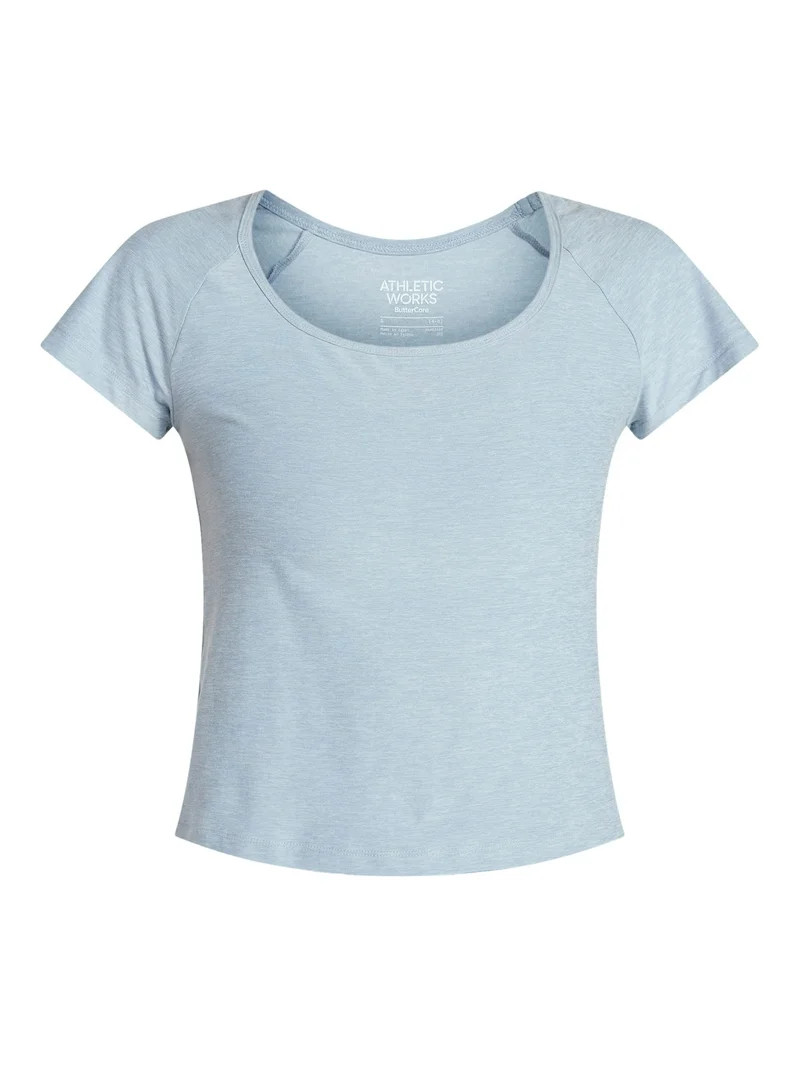 Athletic Works Women's ButterCore Fashion Tee with Short Sleeves, Sizes XS-XXXL | Walmart (US)