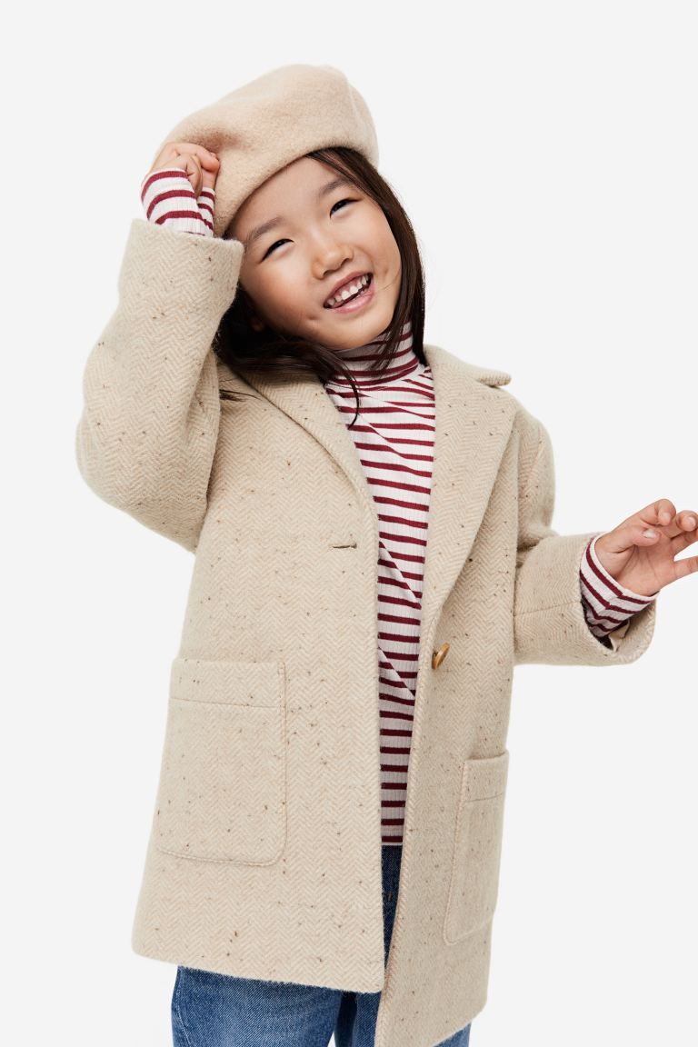 Wool-blend Coat - Light beige - Kids | H&M US | H&M (US + CA)