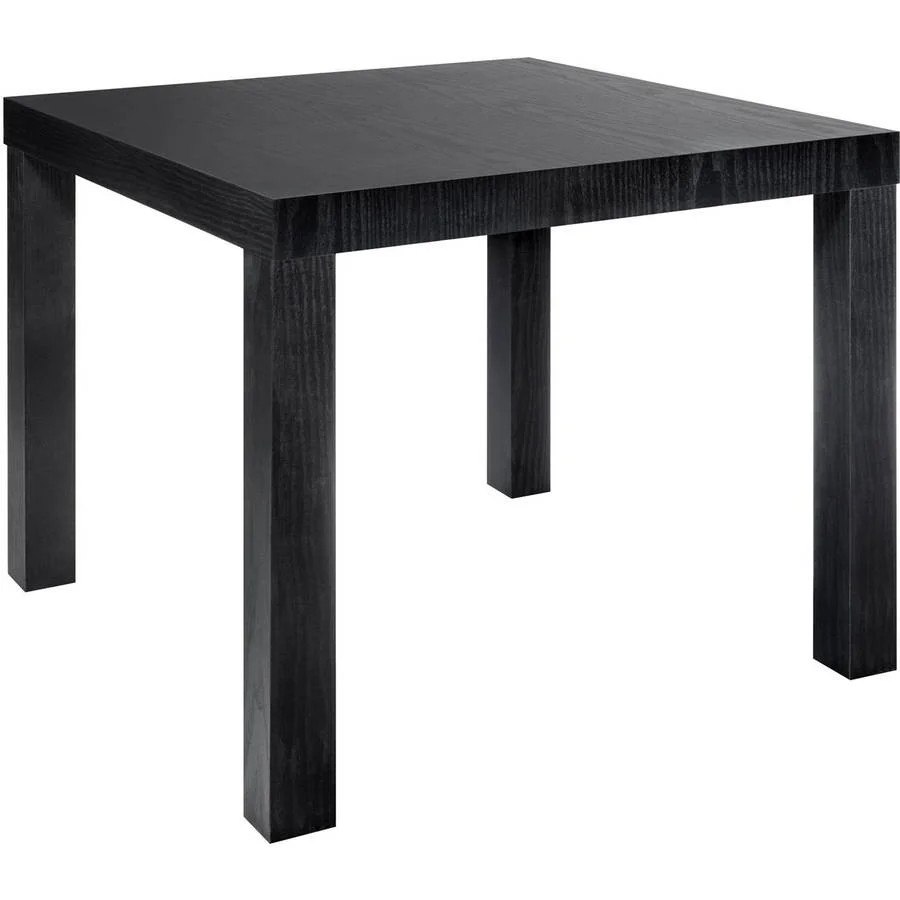 Mainstays Parsons Square End Table, Black - Walmart.com | Walmart (US)