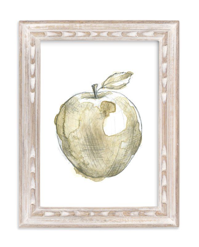 "Eat More Fruits - Apple" - Drawing Art Print by Susanne Kasielke. | Minted