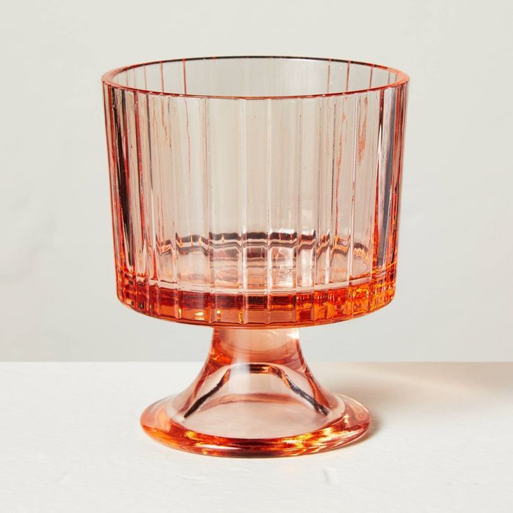 8oz Fluted Glass Parfait Cup Pink - Hearth & Hand™ with Magnolia | Target