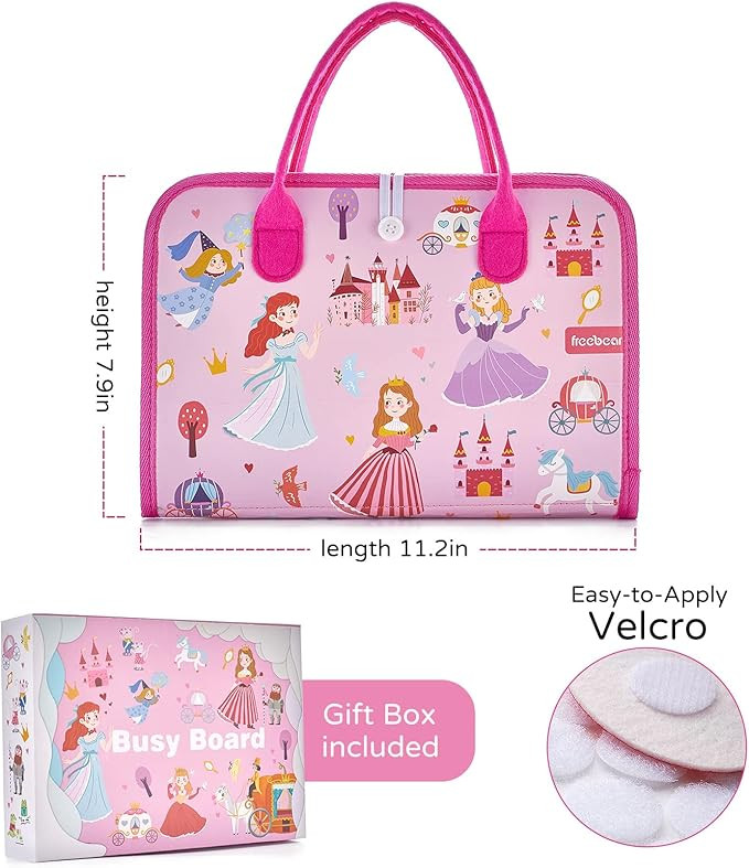 Freebear Busy Board Toddler Travel Toys Quiet Book Sensory Board for Toddlers 1 2 3 4, Montessori... | Amazon (US)