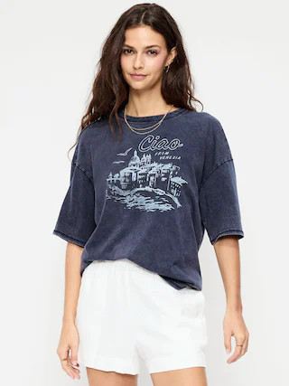 Short-Sleeve Loose Graphic T-Shirt | Old Navy (US)