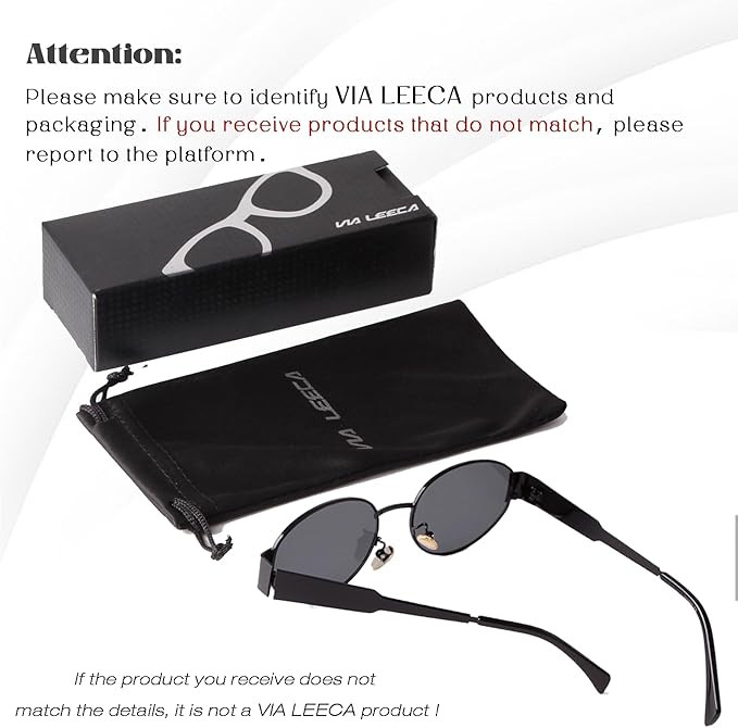 VIA LEECA Retro Sunglasses for Women Men, 90s UV400 Protection Sun Glasses Classic Shades | Amazon (US)