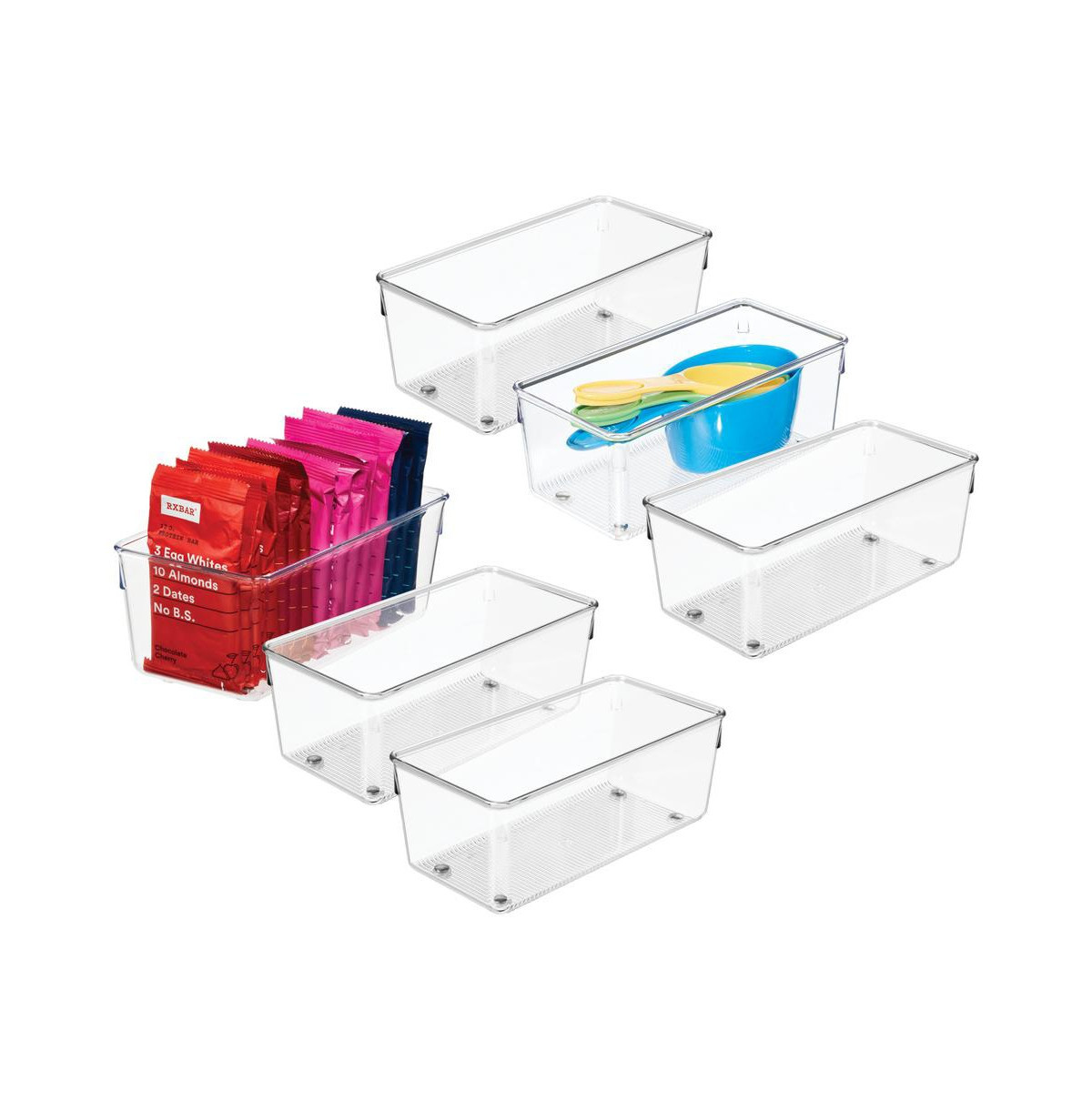 iDesign Drawer Organizer for Kitchen, Bathroom, or Desk Drawers, Set of 6, Clear - Clear | Macy's