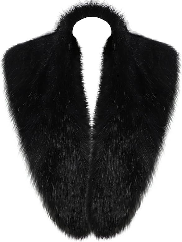 La Carrie Women's Faux Fur Collar Scarf Wrap Cold Winter Warmer | Amazon (US)