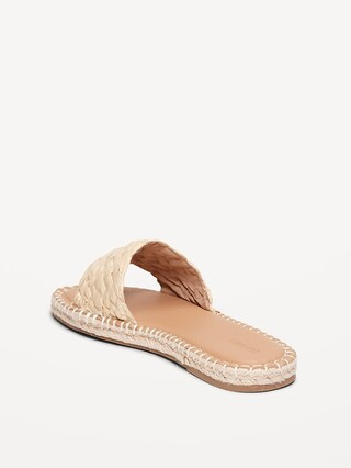 Raffia Espadrille Slide Sandal | Old Navy (US)