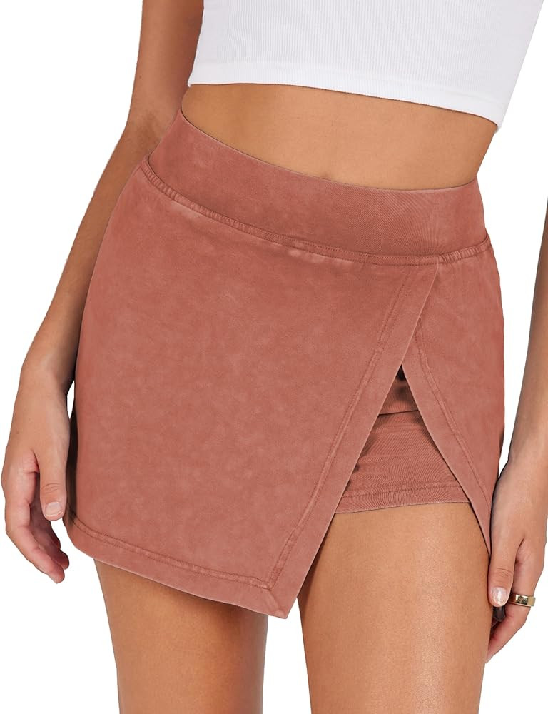 Lianlive Mini Skirts for Women High Waist Split Hem Casual Fitted Athletic Bodycon Skort Tennis S... | Amazon (US)