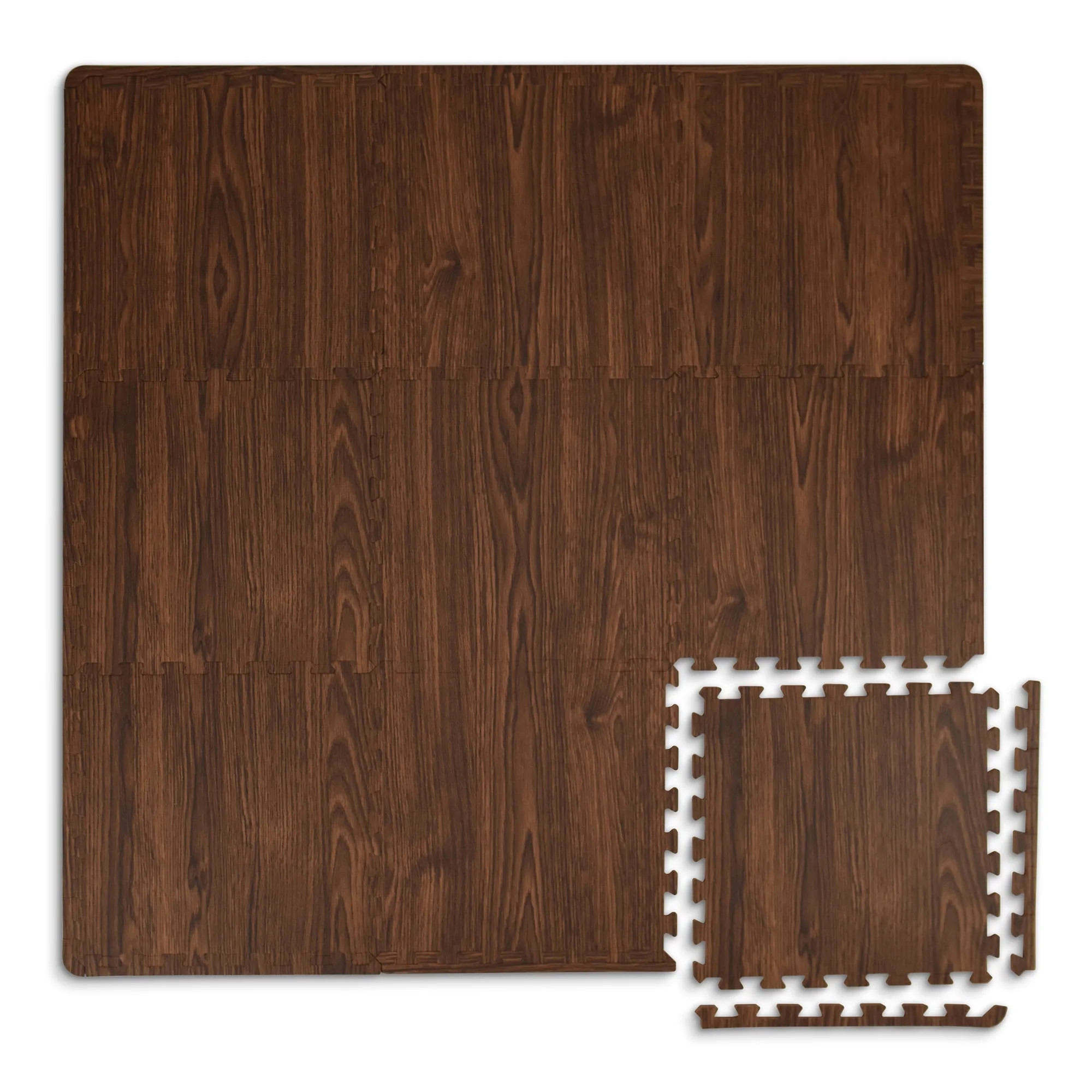 FloorPops Craftsman Wood Interlocking Floor Tiles 9 Tiles/9 sq. ft. - Walmart.com | Walmart (US)