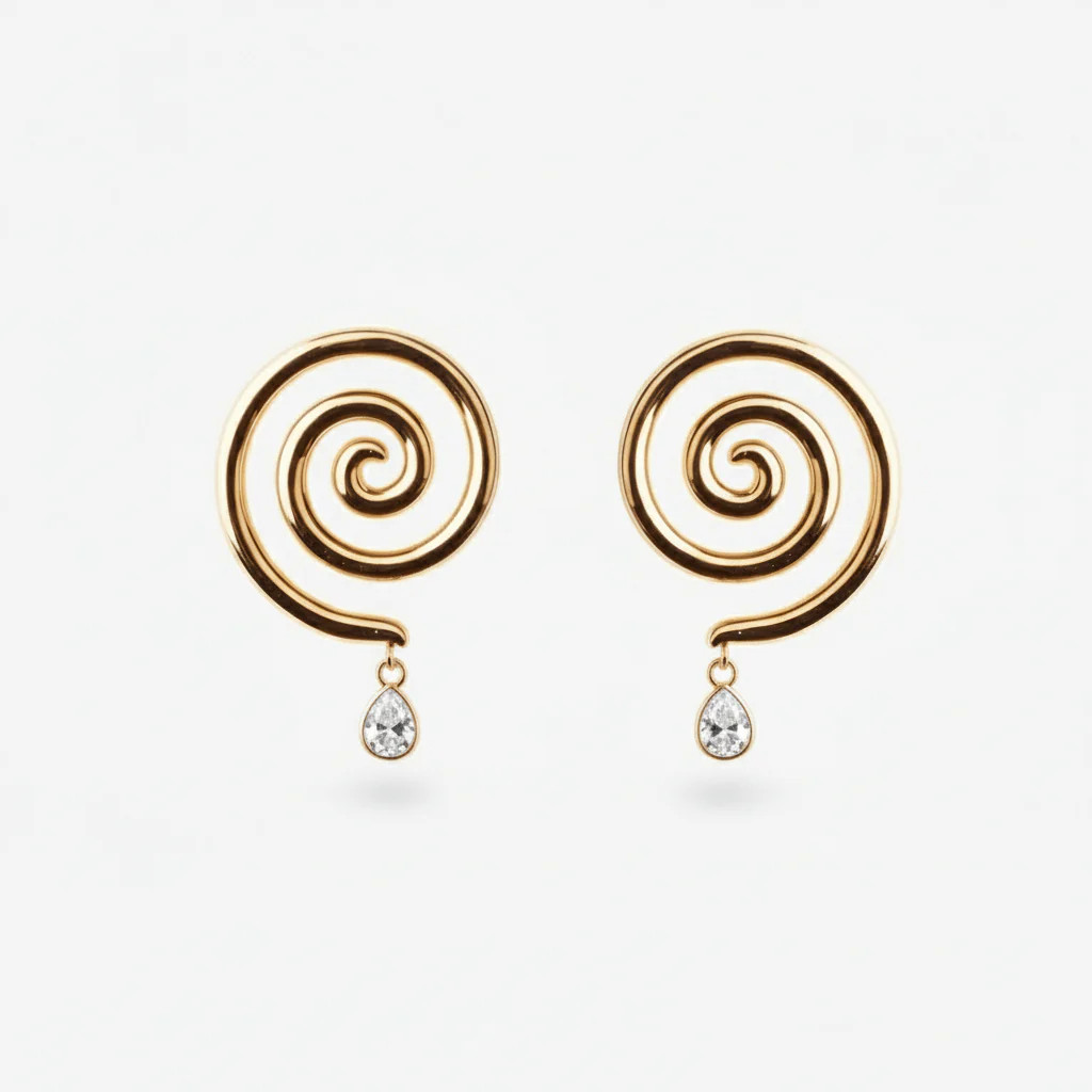 "An Eternal Mystery" Clear Crystal Small Earrings by Kristina Bazan | Natkina US