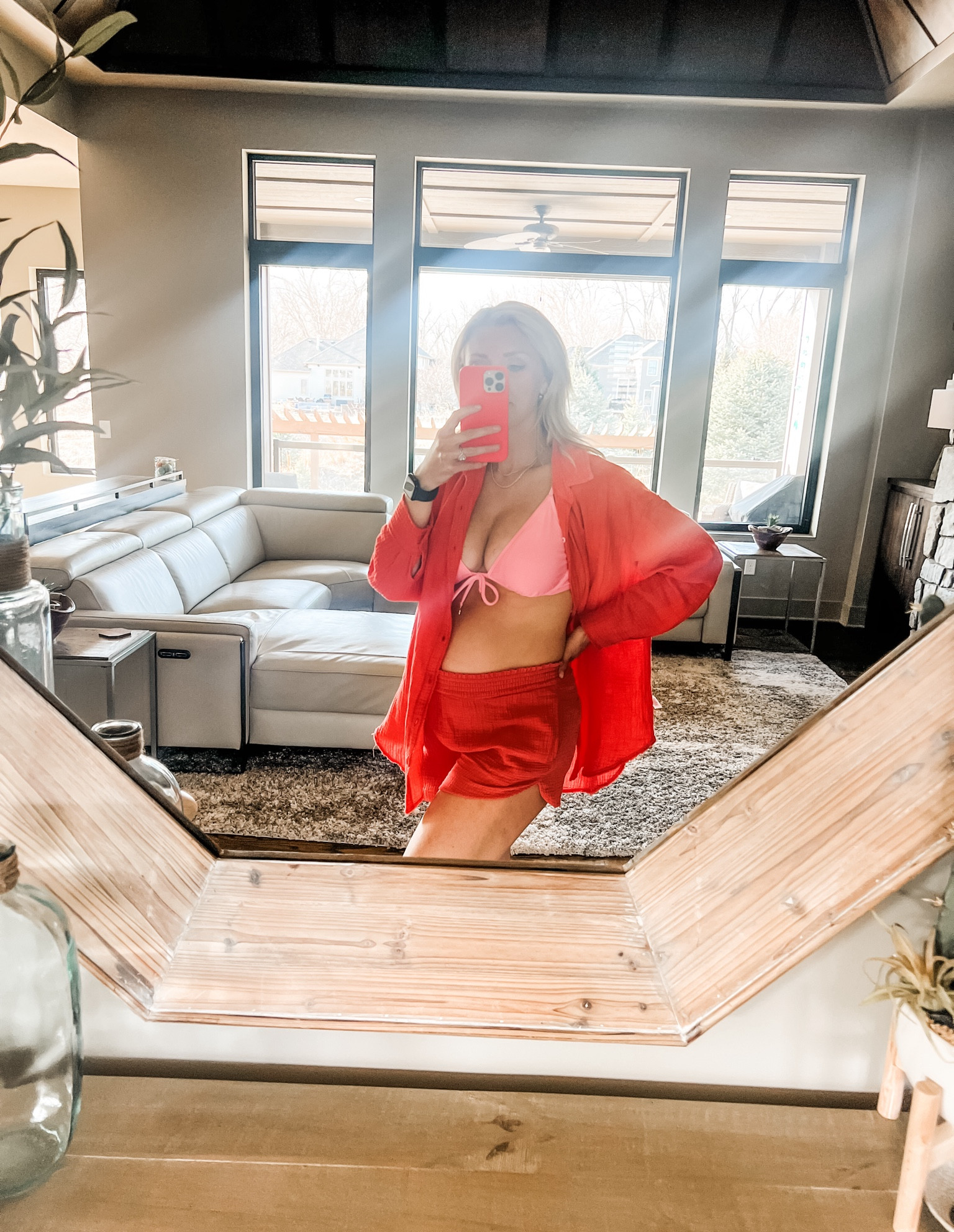 Spring break is upon us which means summer is right around the corner!!!! Loving these Aerie cover up pieces that I will be living in this summer! Take advantage of their amazing selection and deals before it’s all sold out!! Wearing a small in the cover up top and bottom. These still go over my 24 week bump perfectly! Wearing a large top in the swim and small in the bottoms. 

#LTKSeasonal #LTKtravel #LTKbump