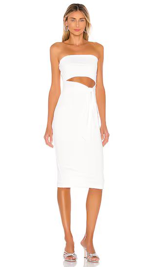 superdown Sheyla Tube Midi Dress in White. - size XS (also in S, XXS) | Revolve Clothing (Global)